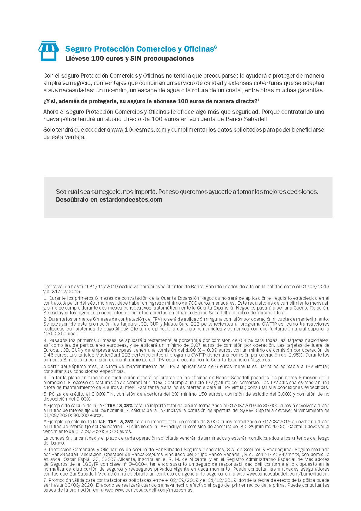 OFERTA BANCO SABADELL PARA COLEGIO GRAUADOS SOCIALES DE MALAGA Y MELILLA Página 3
