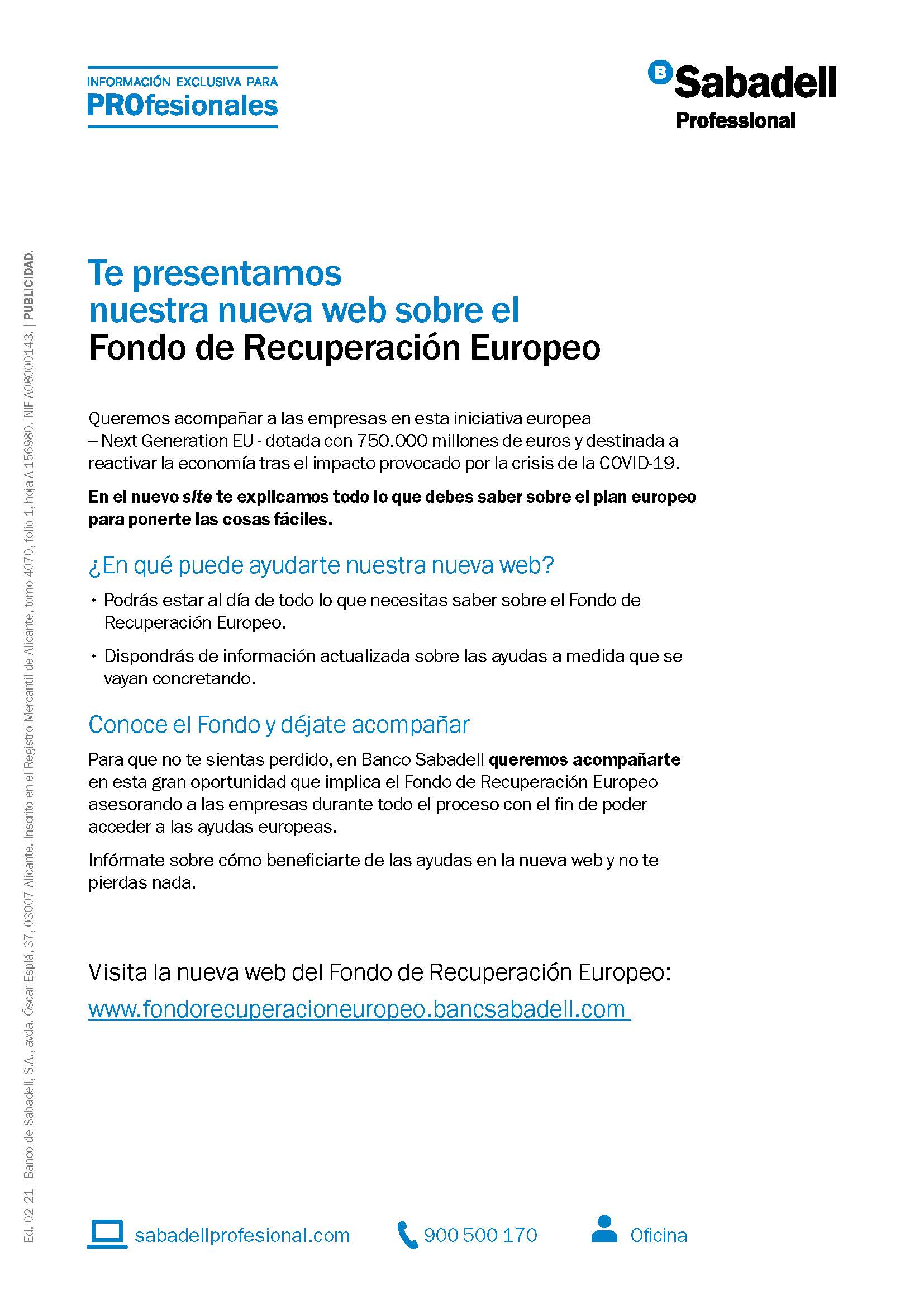 Fondo Recuperacion Europeo Febrero 2021 CAS